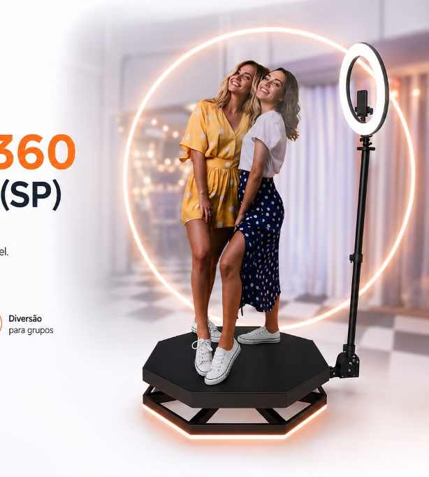 Aluguel de plataforma 360 em São Paulo — Cabine da Diversão
